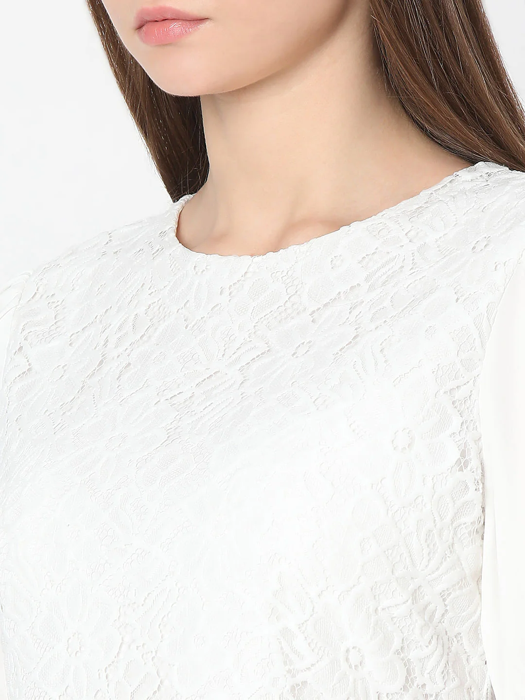 White Lace Crop Top - Image 8