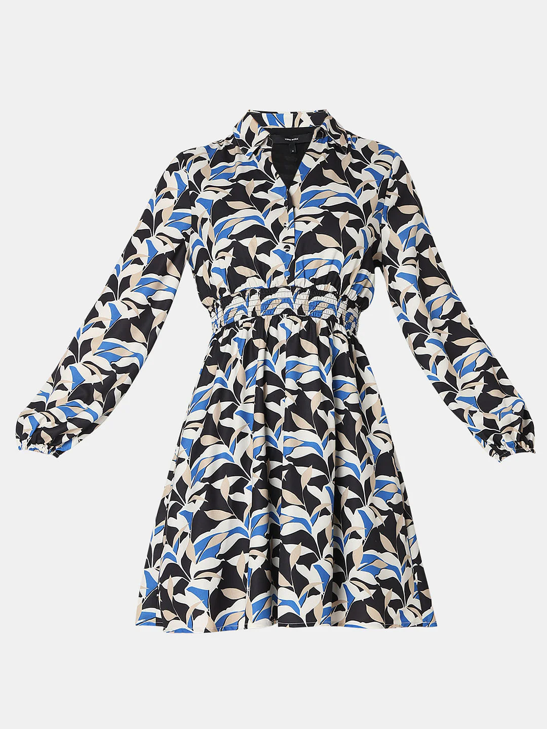 Black Printed Fit & Flare Dress - Image 7
