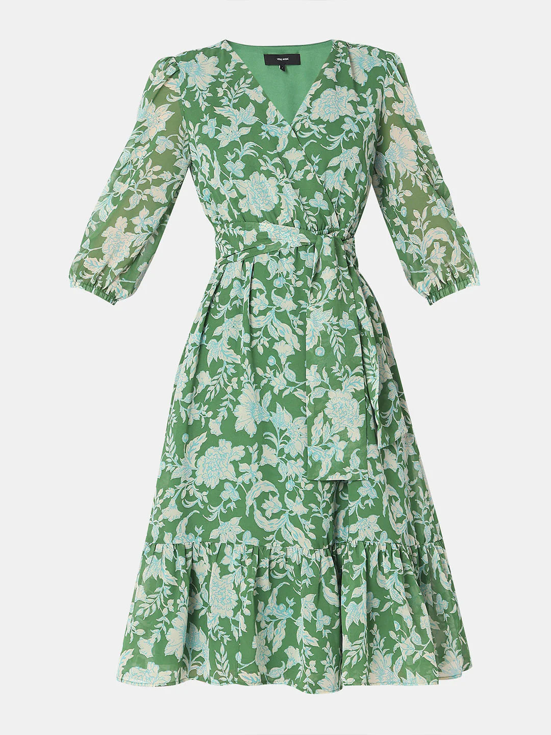 Green Floral Print Midi Dress - Image 7