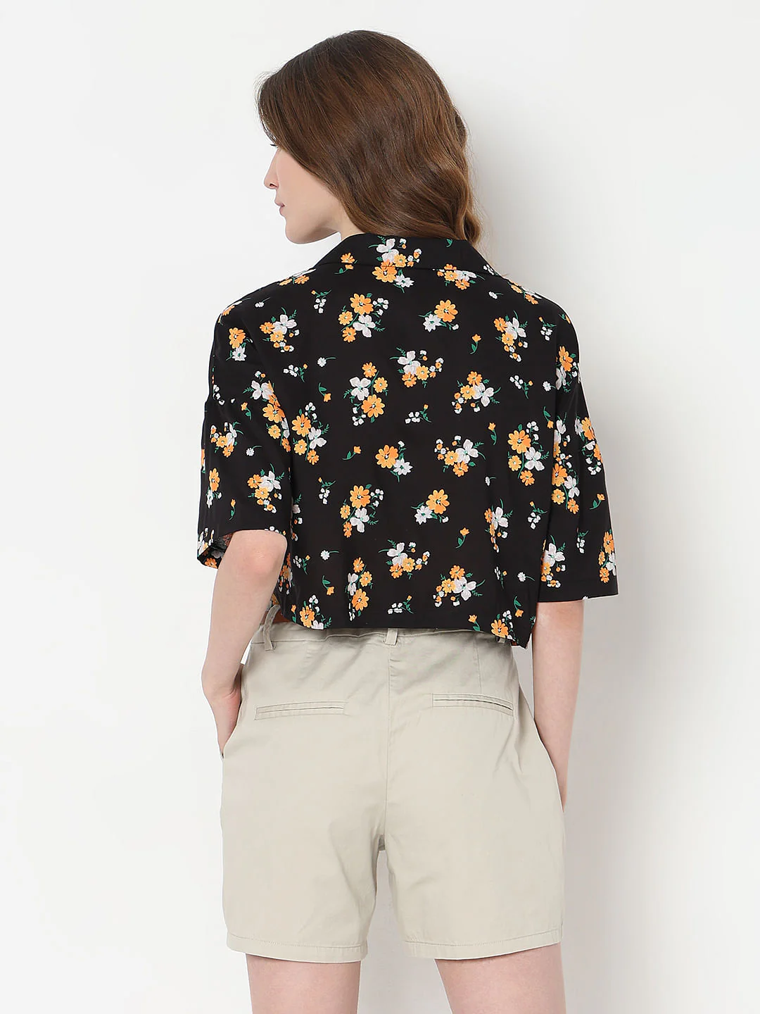 Black Floral Print Shirt - Image 4