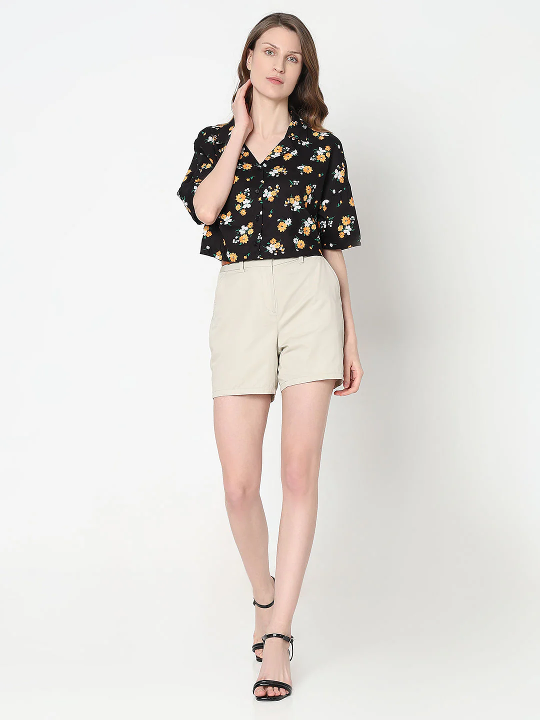 Black Floral Print Shirt - Image 5