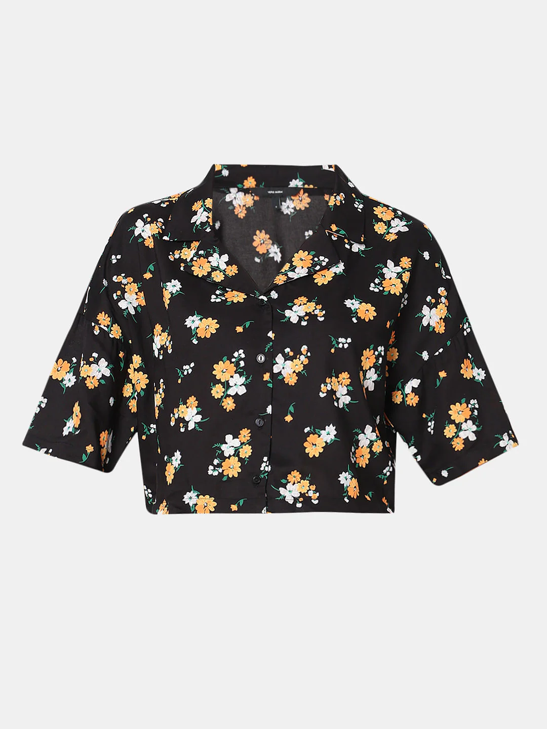Black Floral Print Shirt - Image 7