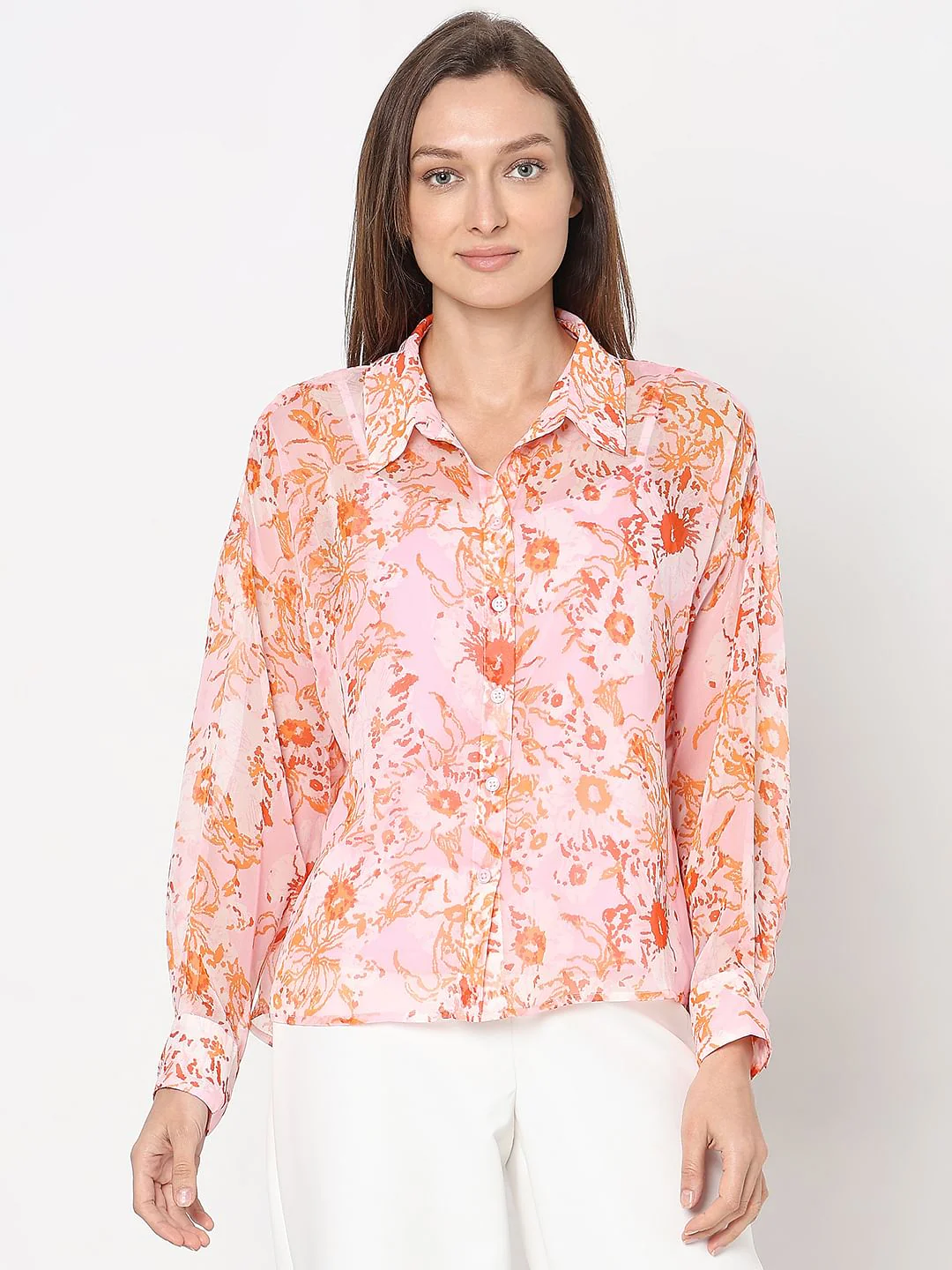 Orange Floral Shirt - Image 2