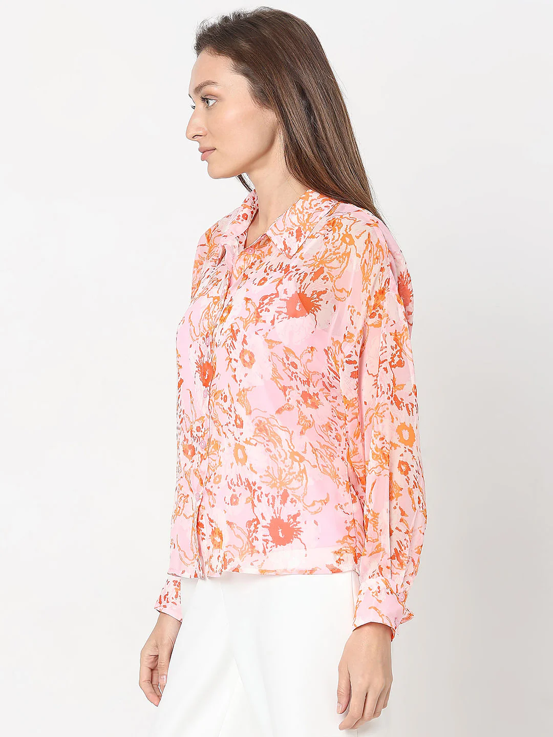 Orange Floral Shirt - Image 3