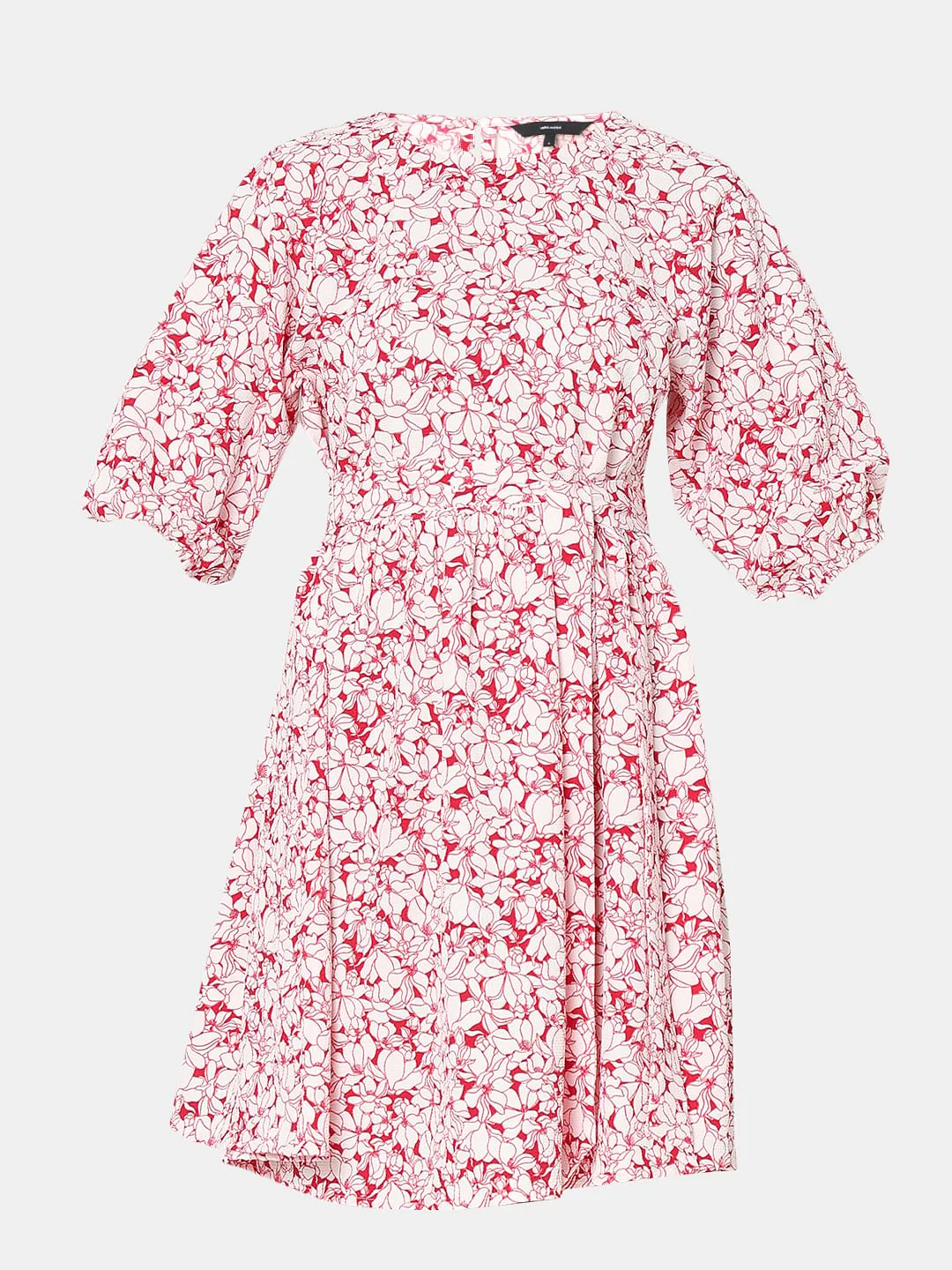 White & Red Floral Dress - Image 7