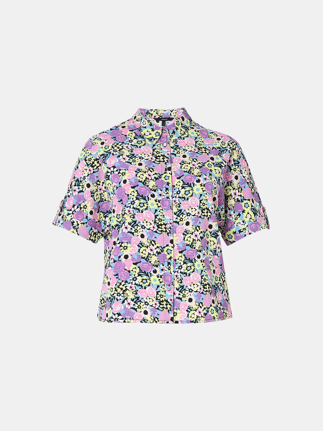 Purple Floral Print Shirt - Image 7
