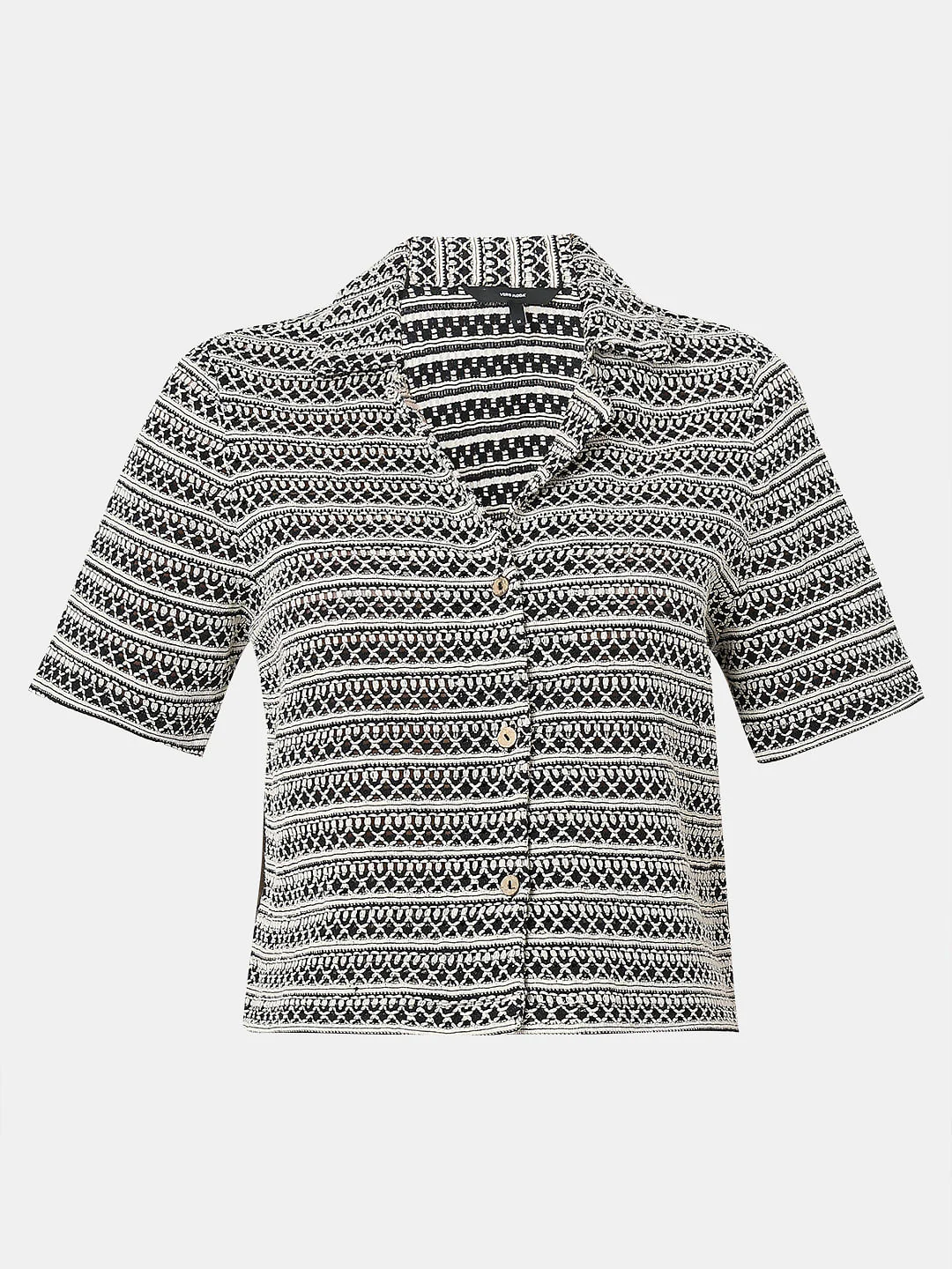 Black Textured Co-Ord Set Shirt - Image 7