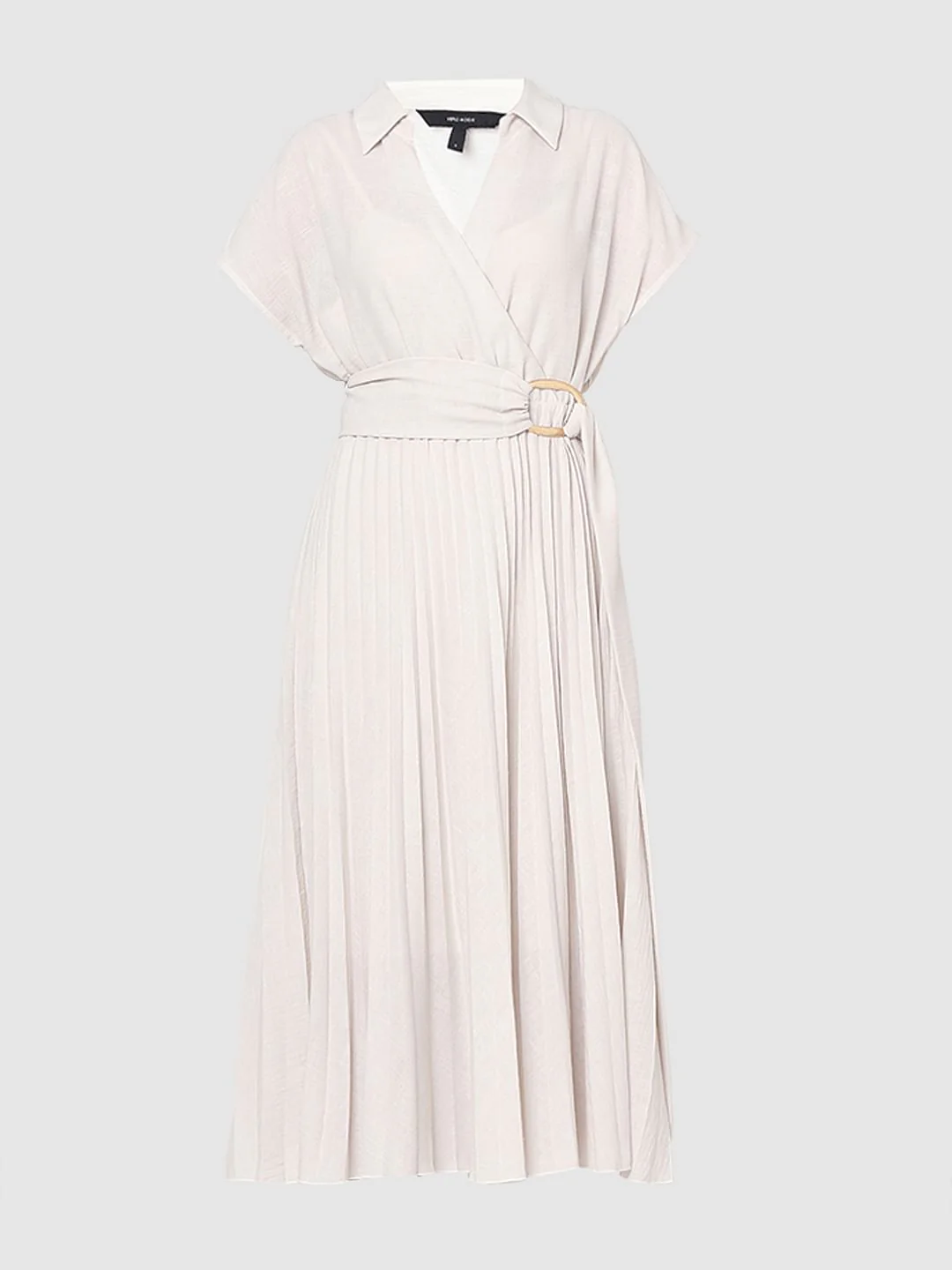 White Pleated Midi Dress - Image 6