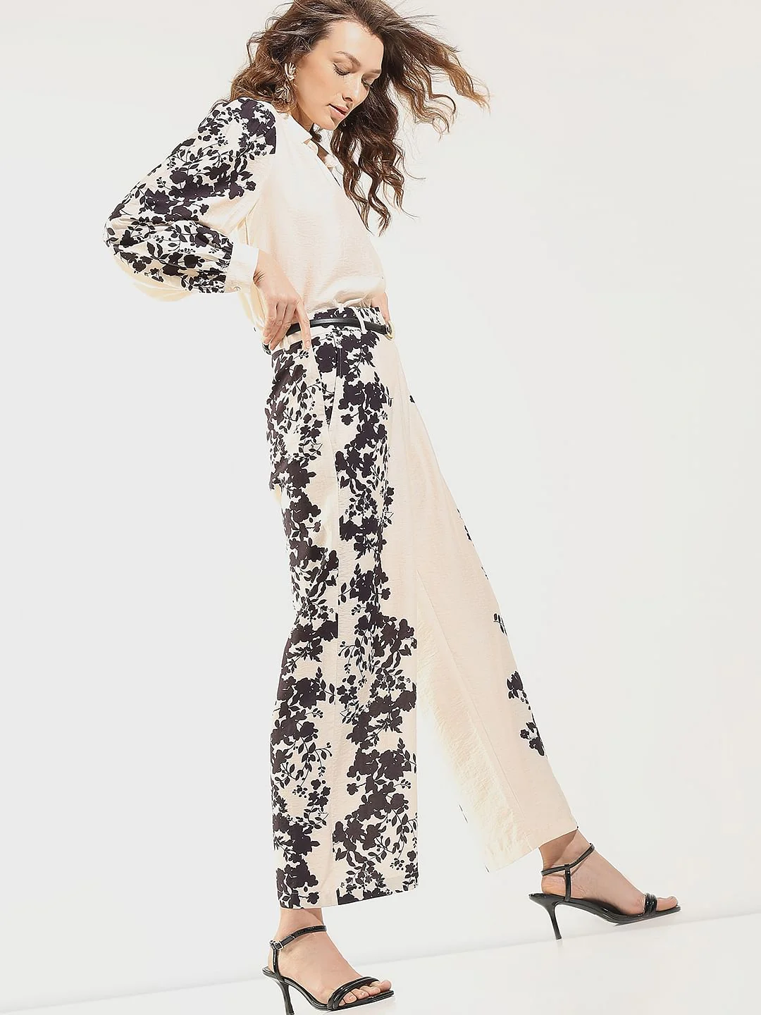 Off-White Printed Co-Ord Set Pants