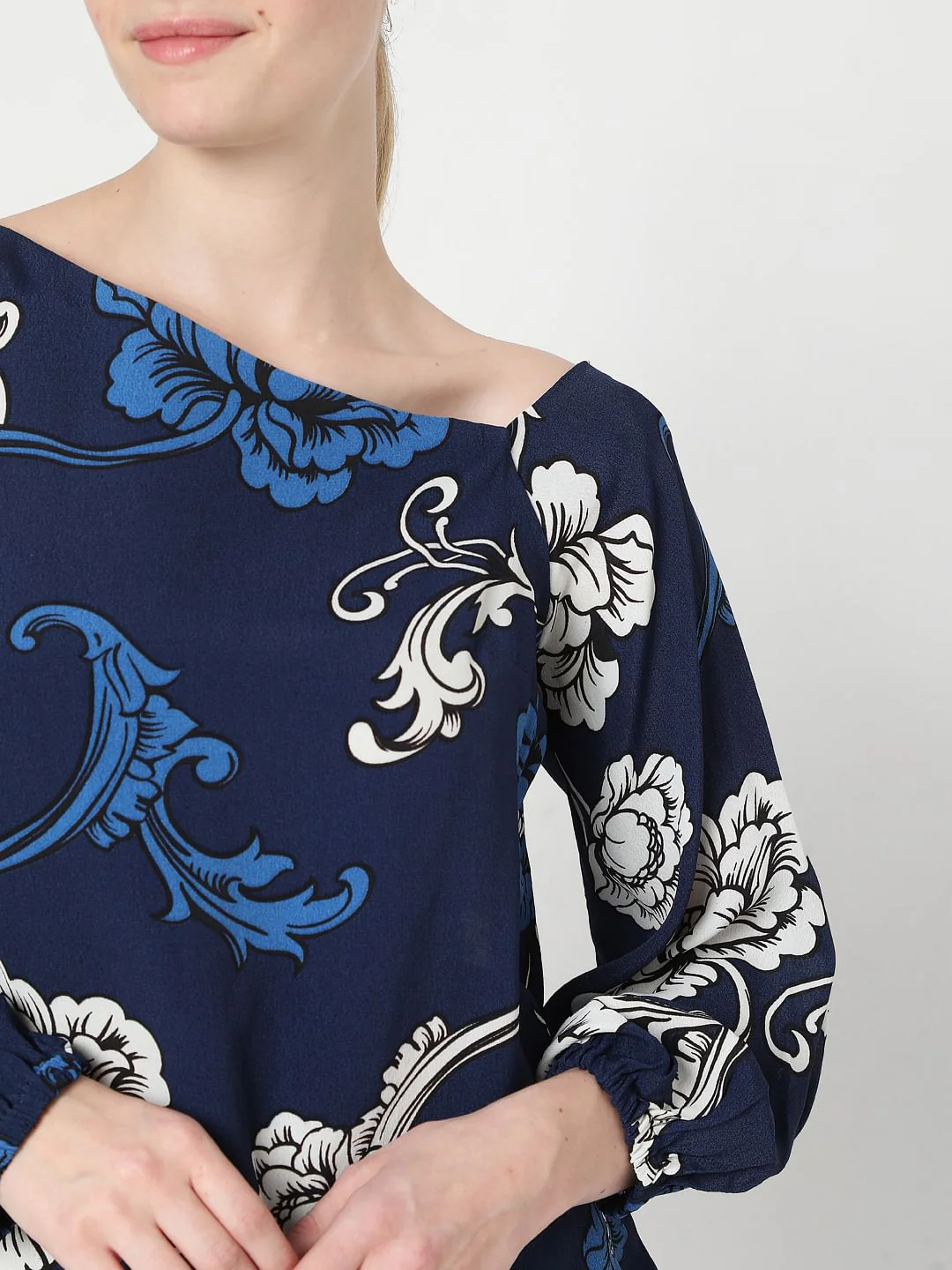 Blue Floral Top - Image 6