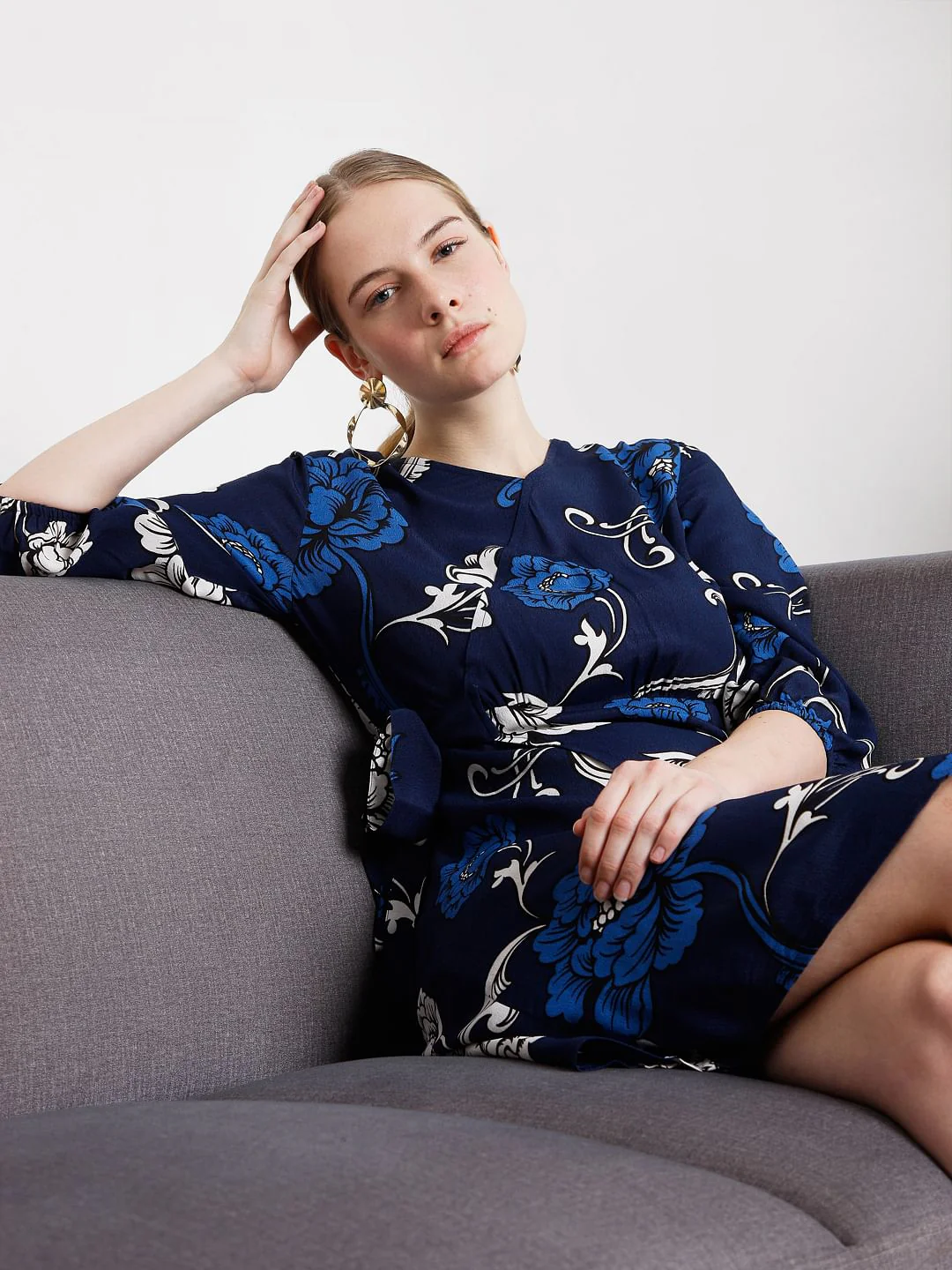 Blue Floral Flit & Flare Dress
