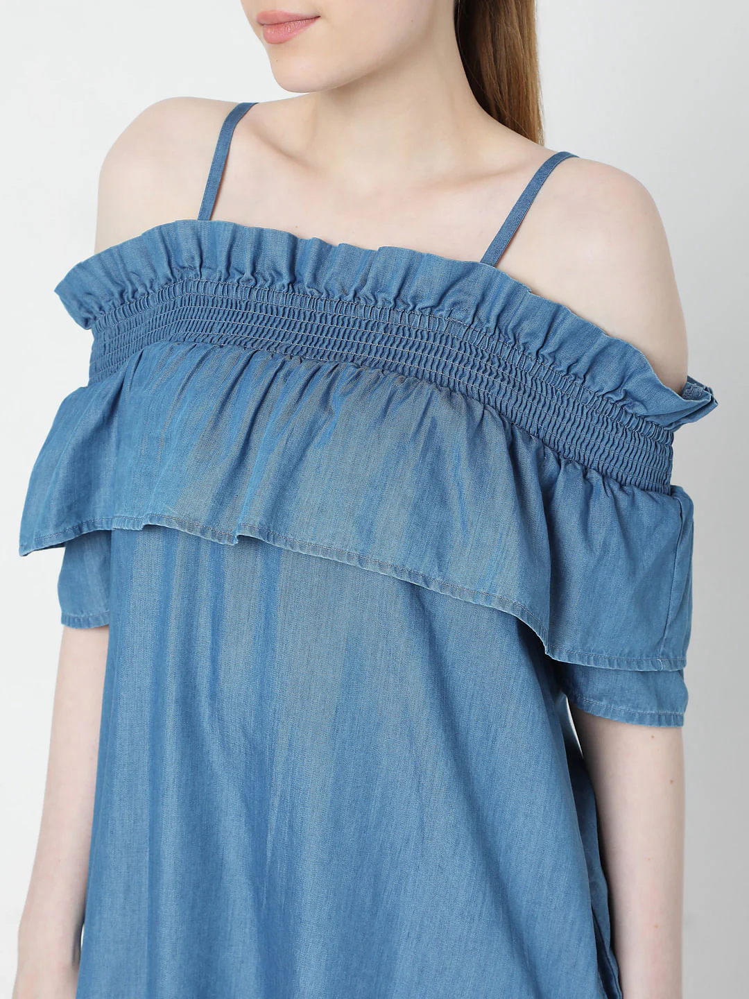 Blue Denim Shift Dress - Image 6