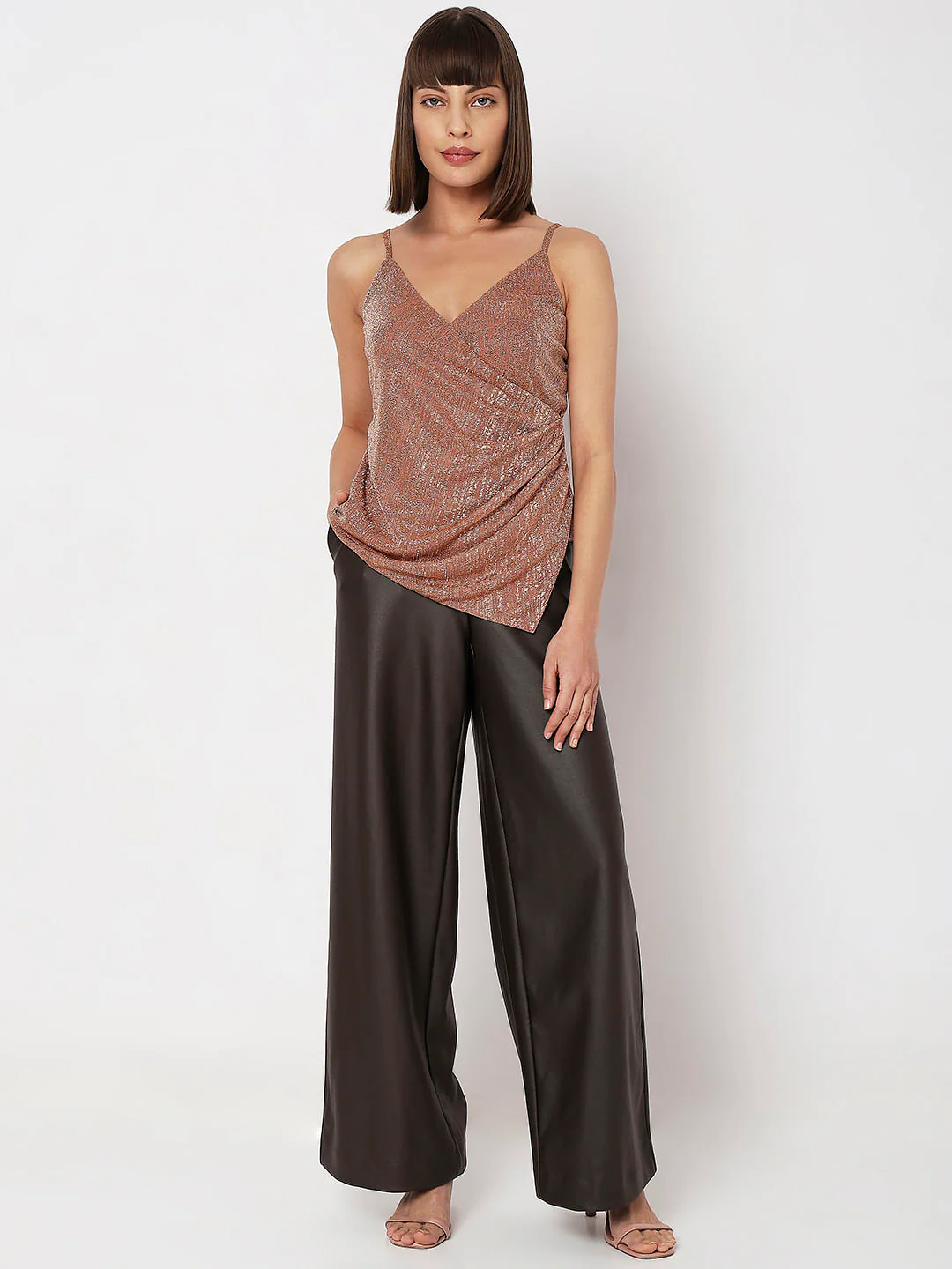 Peach Metallic Lurex Top - Image 5