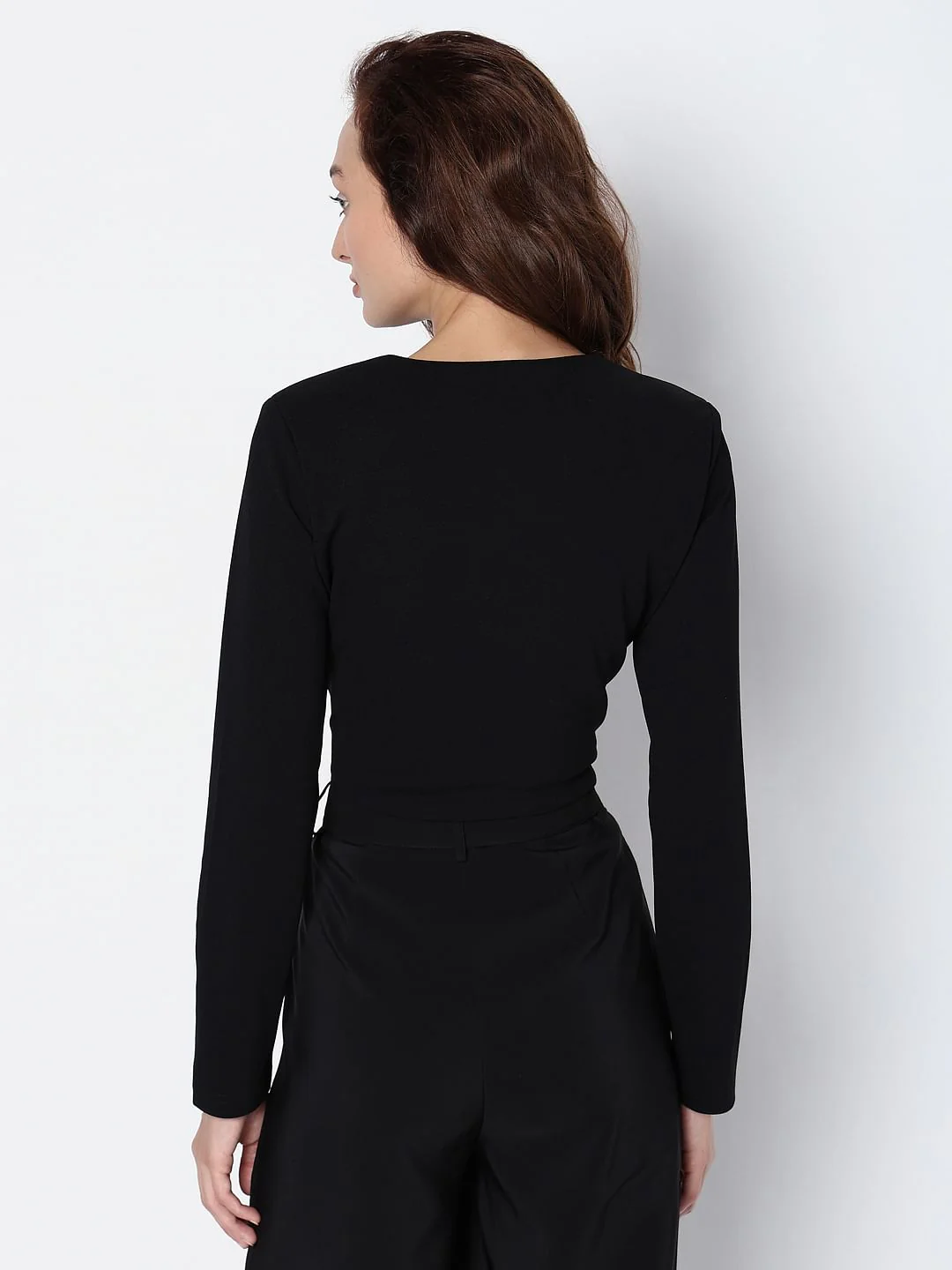 Marquee Black Diamante Band Crop Top - Image 4