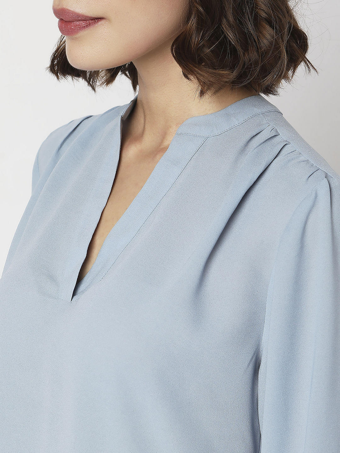 Blue V-Neck Top - Image 8