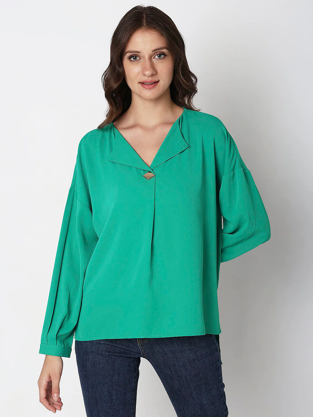 Green Full Sleeves Top - Image 2