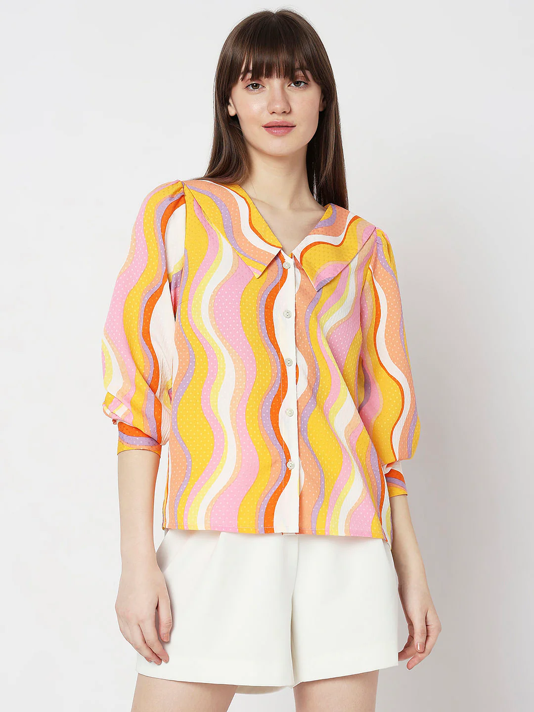 Pink Abstract Print Shirt - Image 2