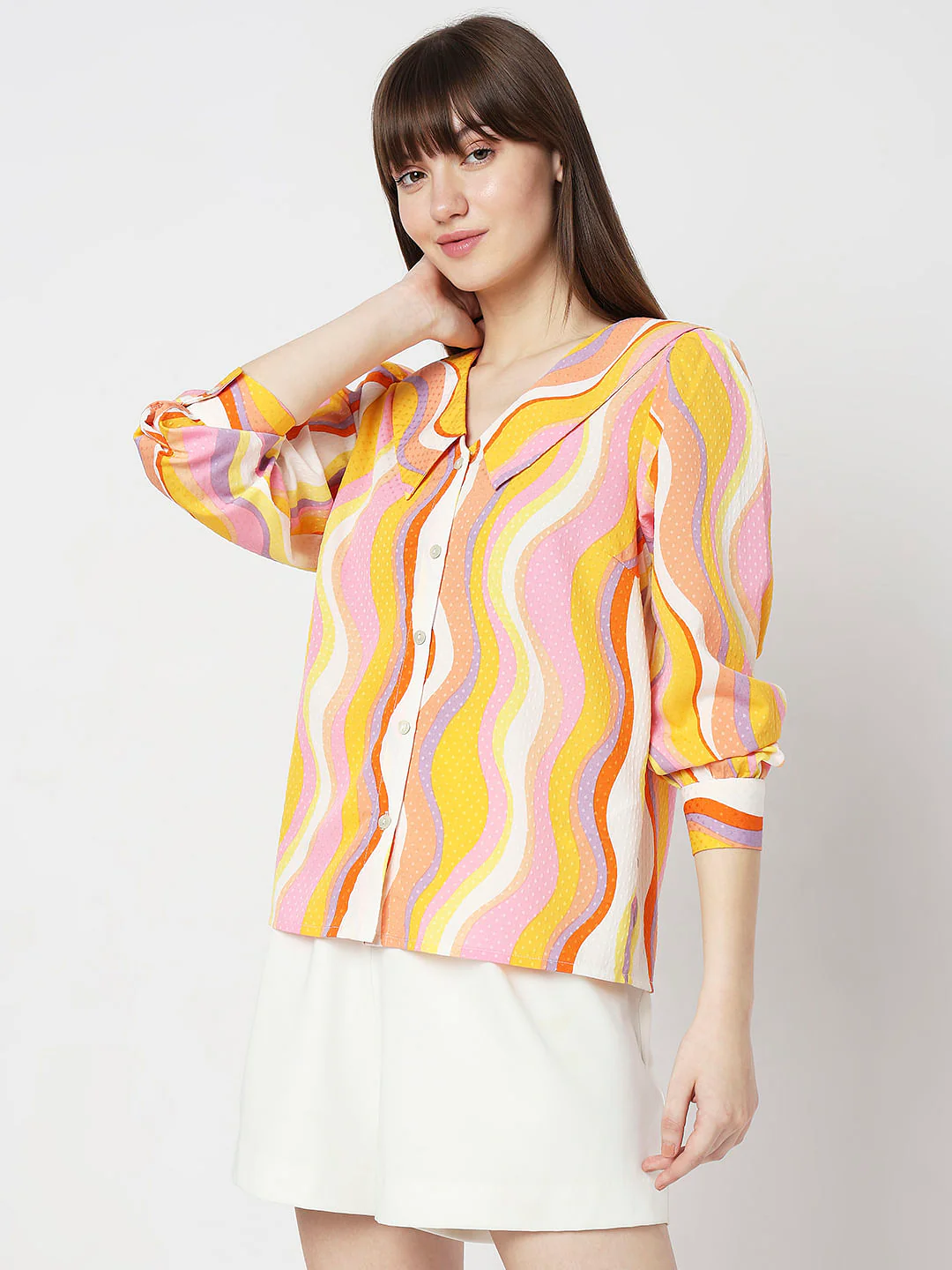 Pink Abstract Print Shirt - Image 3
