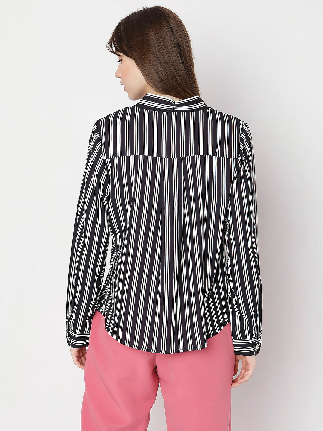 Black Striped Full Sleeves Top - Image 4