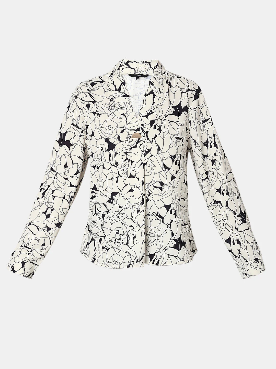 Off-White Floral V-Neck Top - Image 7