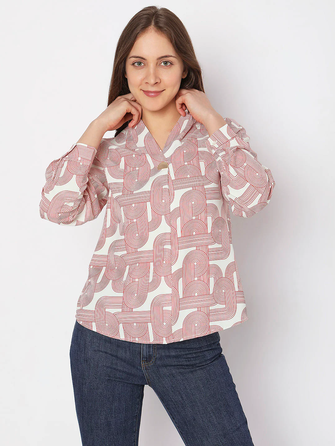 Off-White Printed Top - Image 2