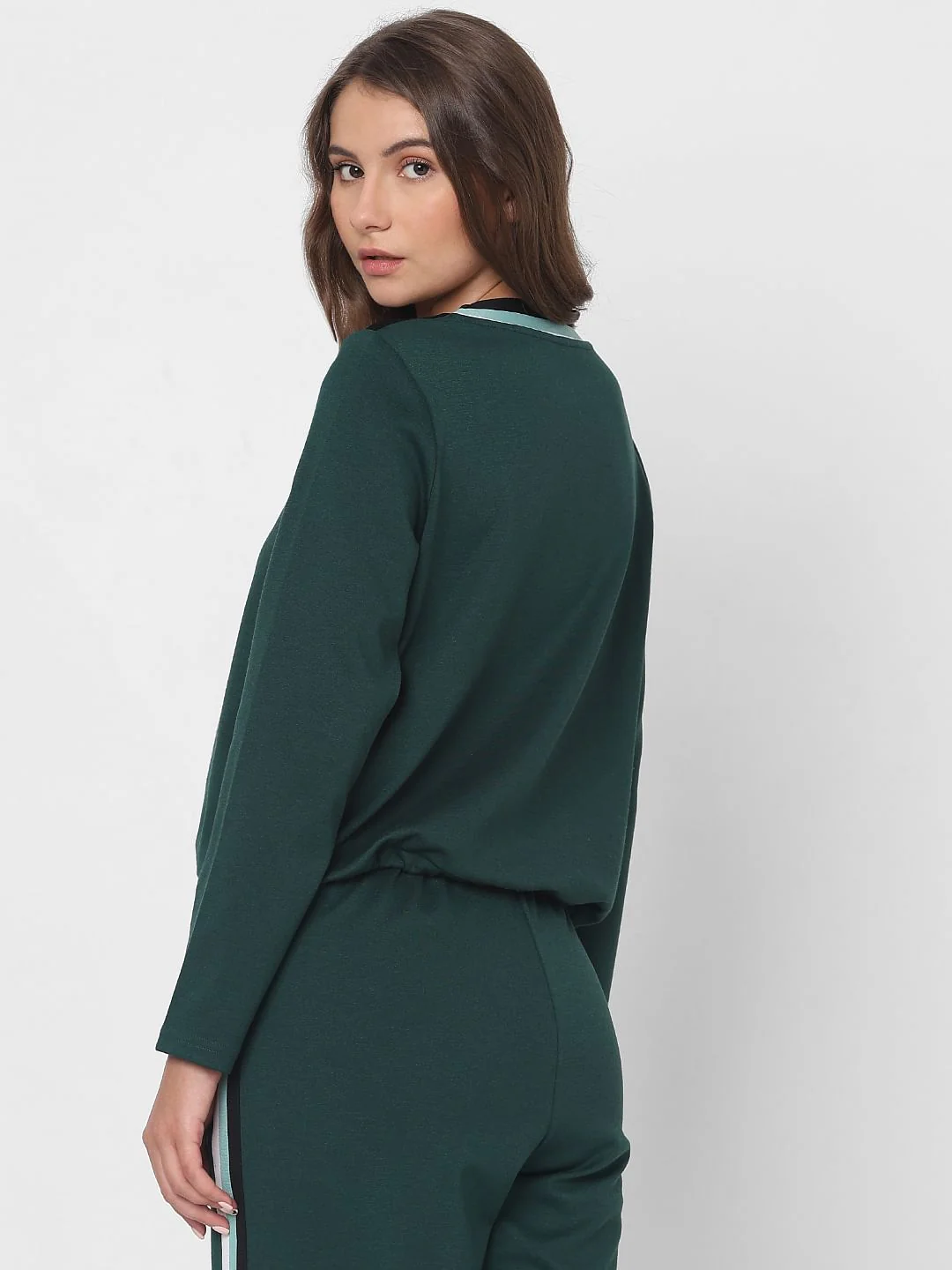 Green Tape Detail Co-Ord Set Sweatshirt - Image 4