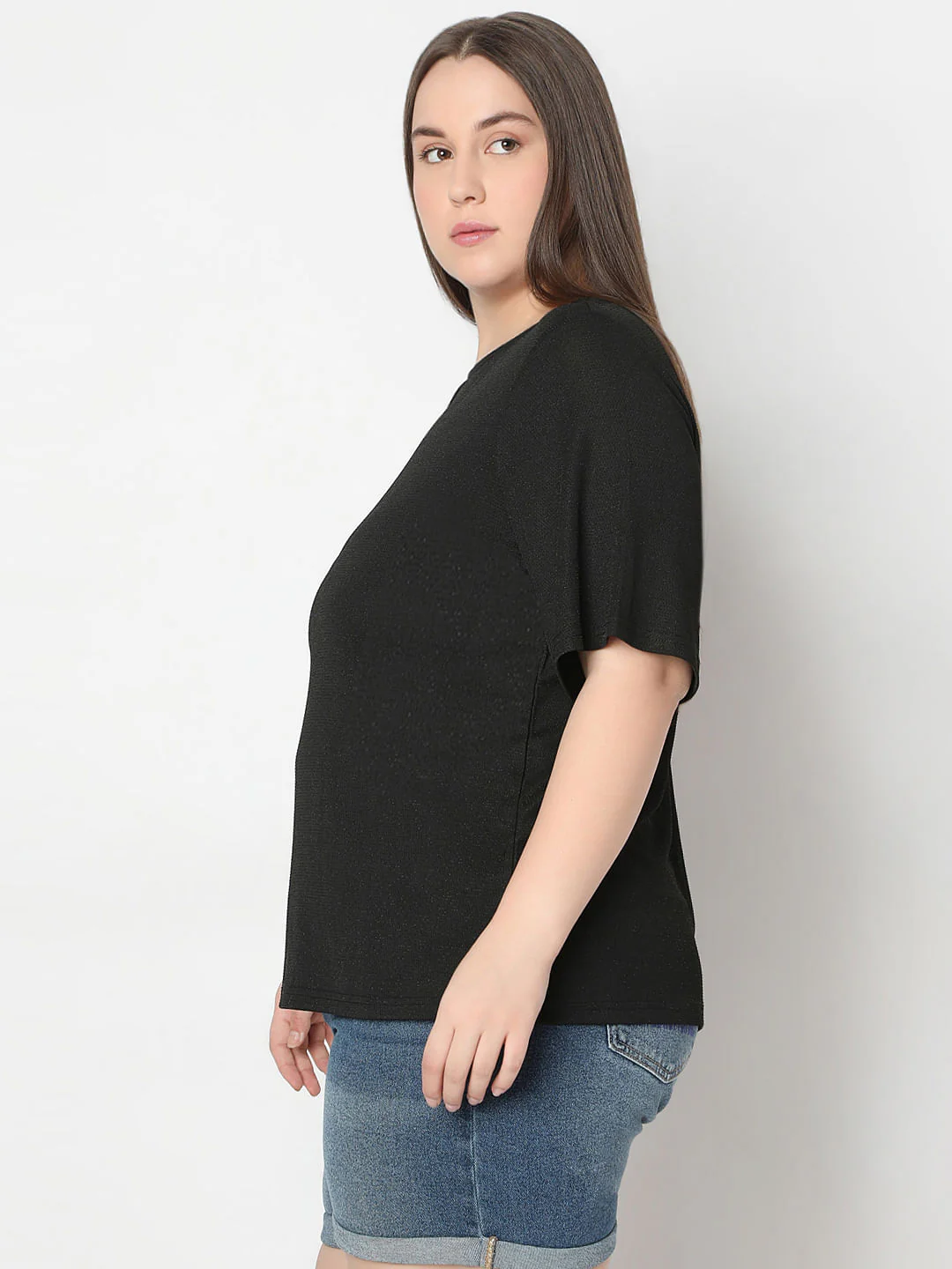 Curve Black Shimmer Top - Image 3