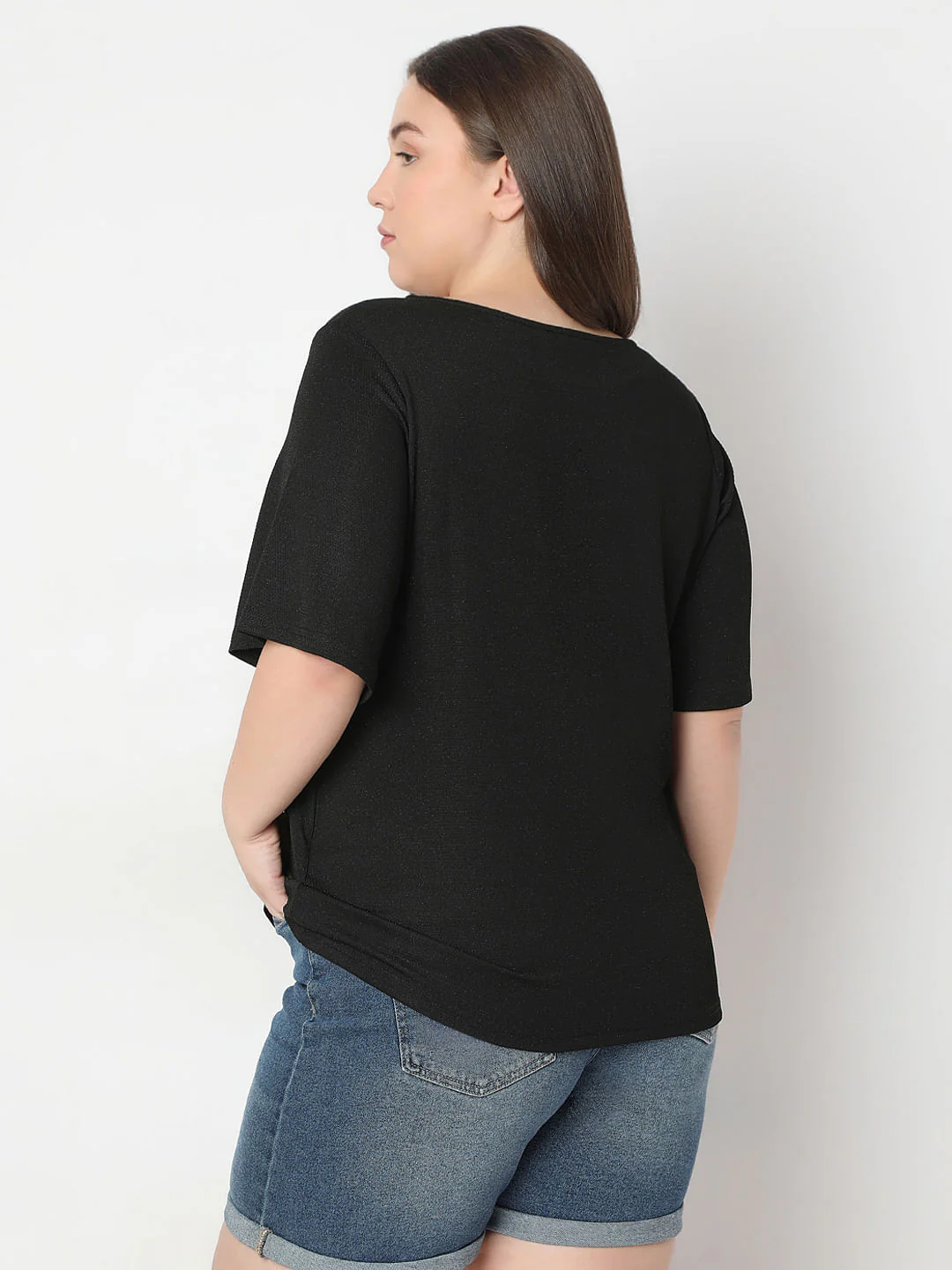 Curve Black Shimmer Top - Image 4