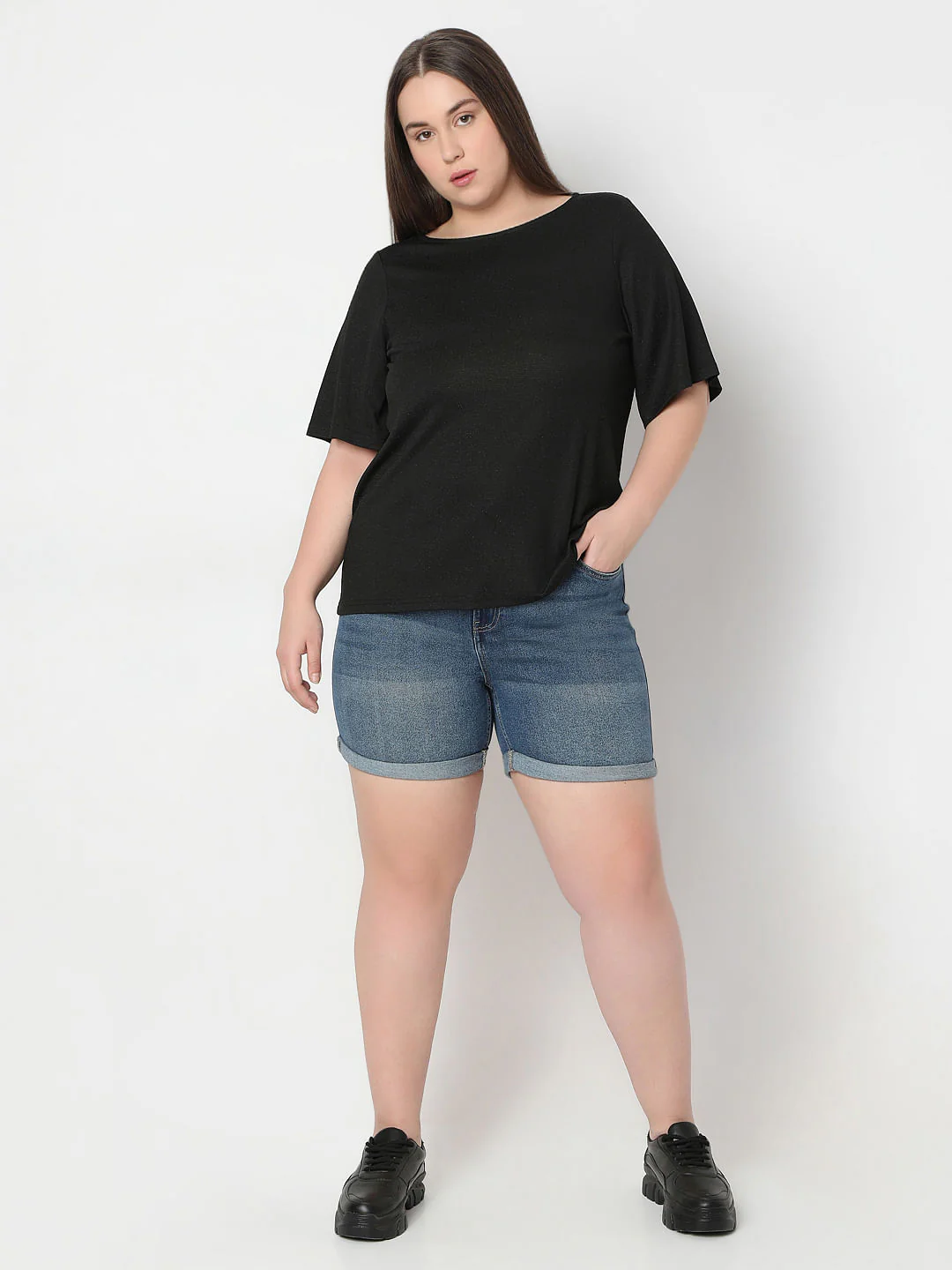 Curve Black Shimmer Top - Image 5