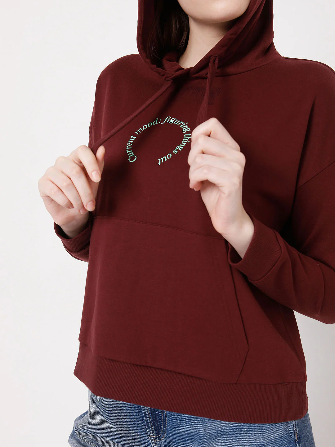 Maroon Hooded Sweatshirt - Image 6