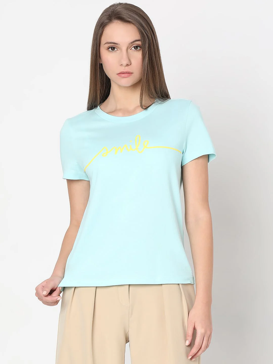 Light Blue Cotton T-Shirt - Image 2