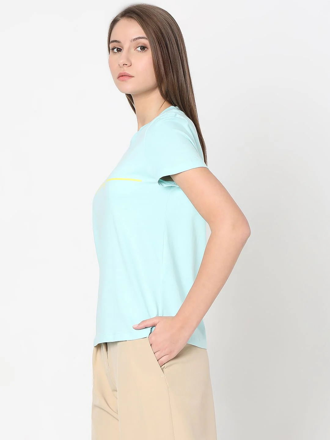 Light Blue Cotton T-Shirt - Image 3