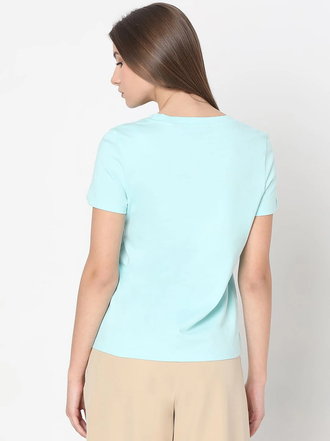 Light Blue Cotton T-Shirt - Image 4