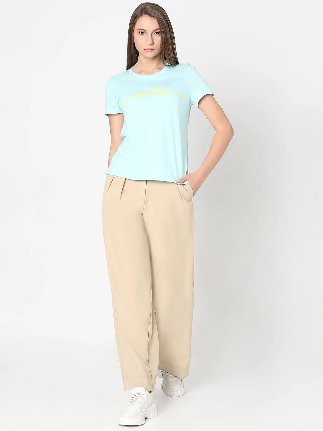 Light Blue Cotton T-Shirt - Image 5
