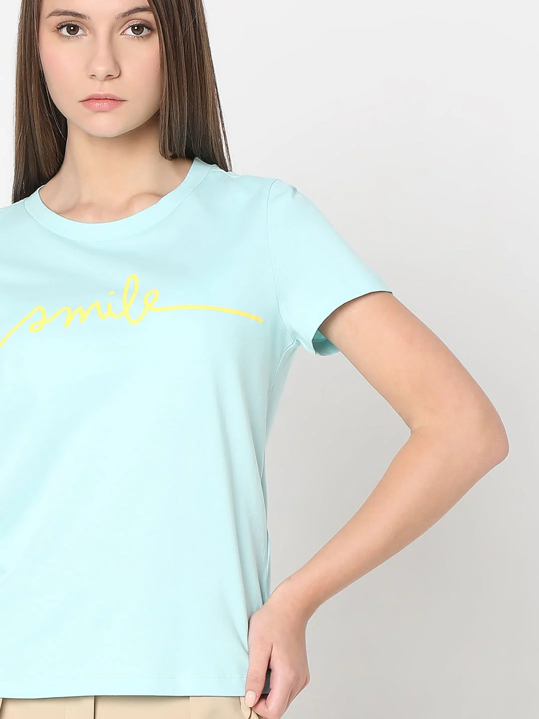 Light Blue Cotton T-Shirt - Image 6