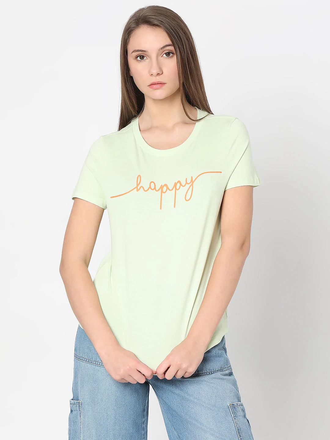 Pastel Green Cotton T-Shirt - Image 2