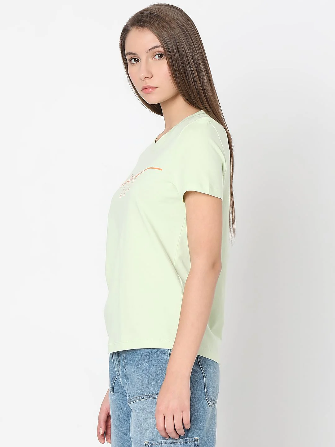 Pastel Green Cotton T-Shirt - Image 3