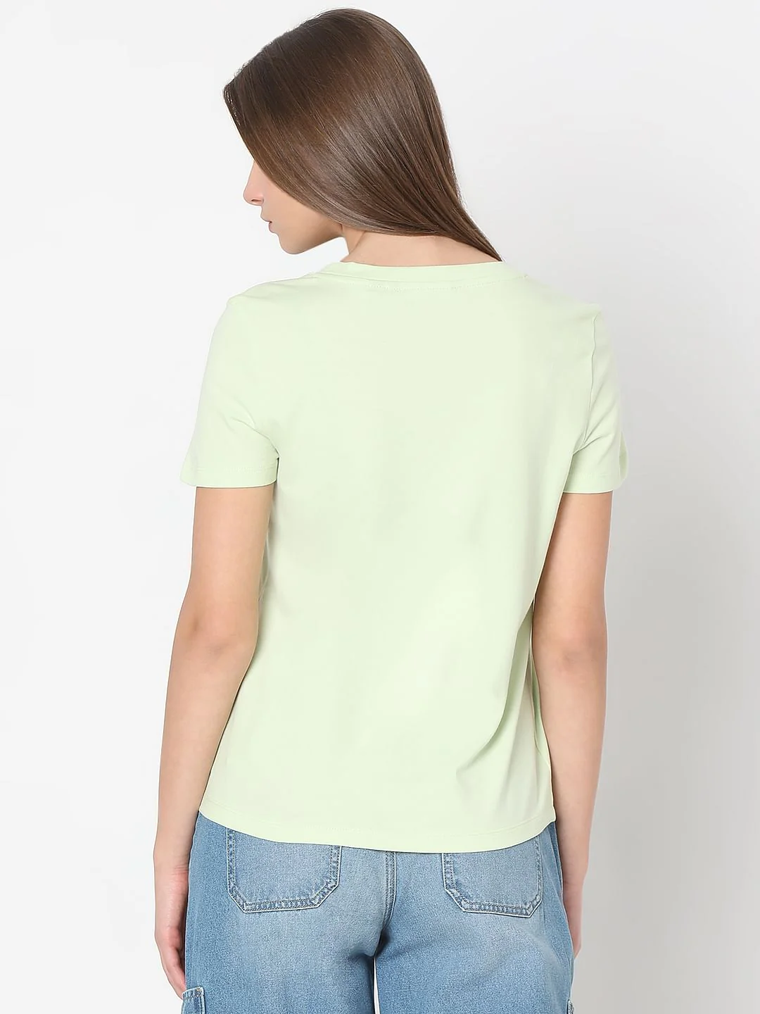 Pastel Green Cotton T-Shirt - Image 4