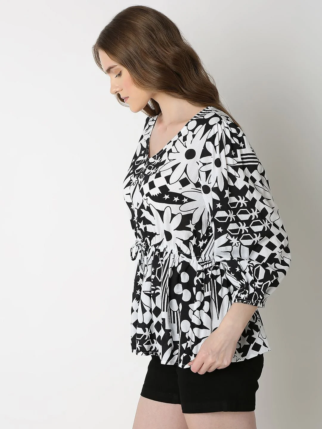 Black Printed Top - Image 3