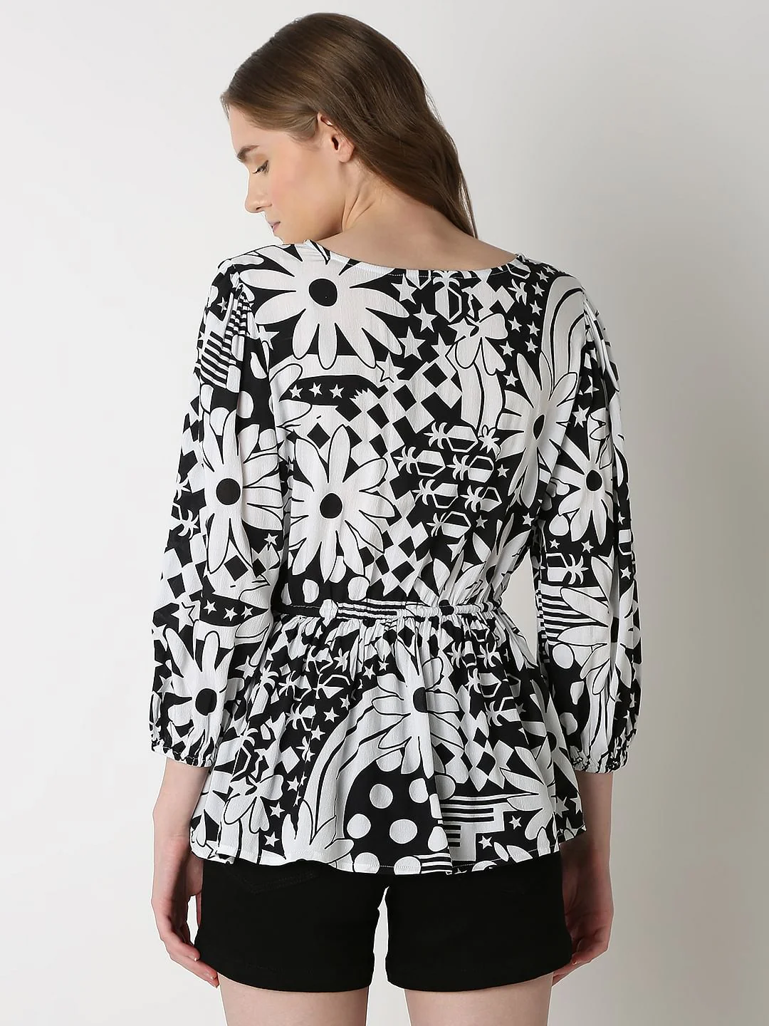 Black Printed Top - Image 4