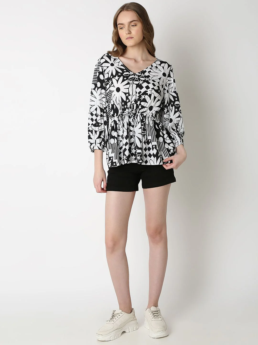 Black Printed Top - Image 5