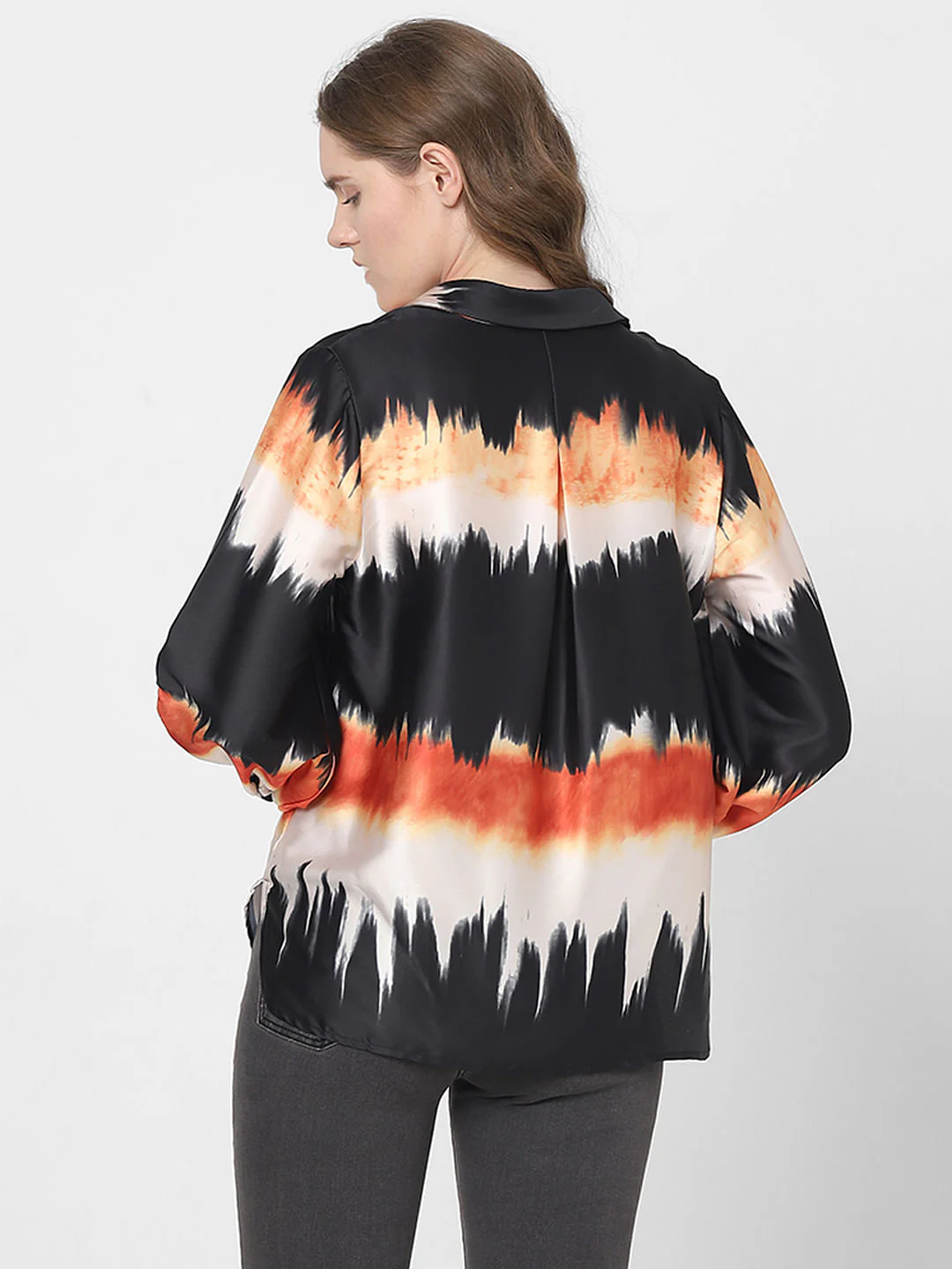 Black Watercolour Printed Shirt - Image 4