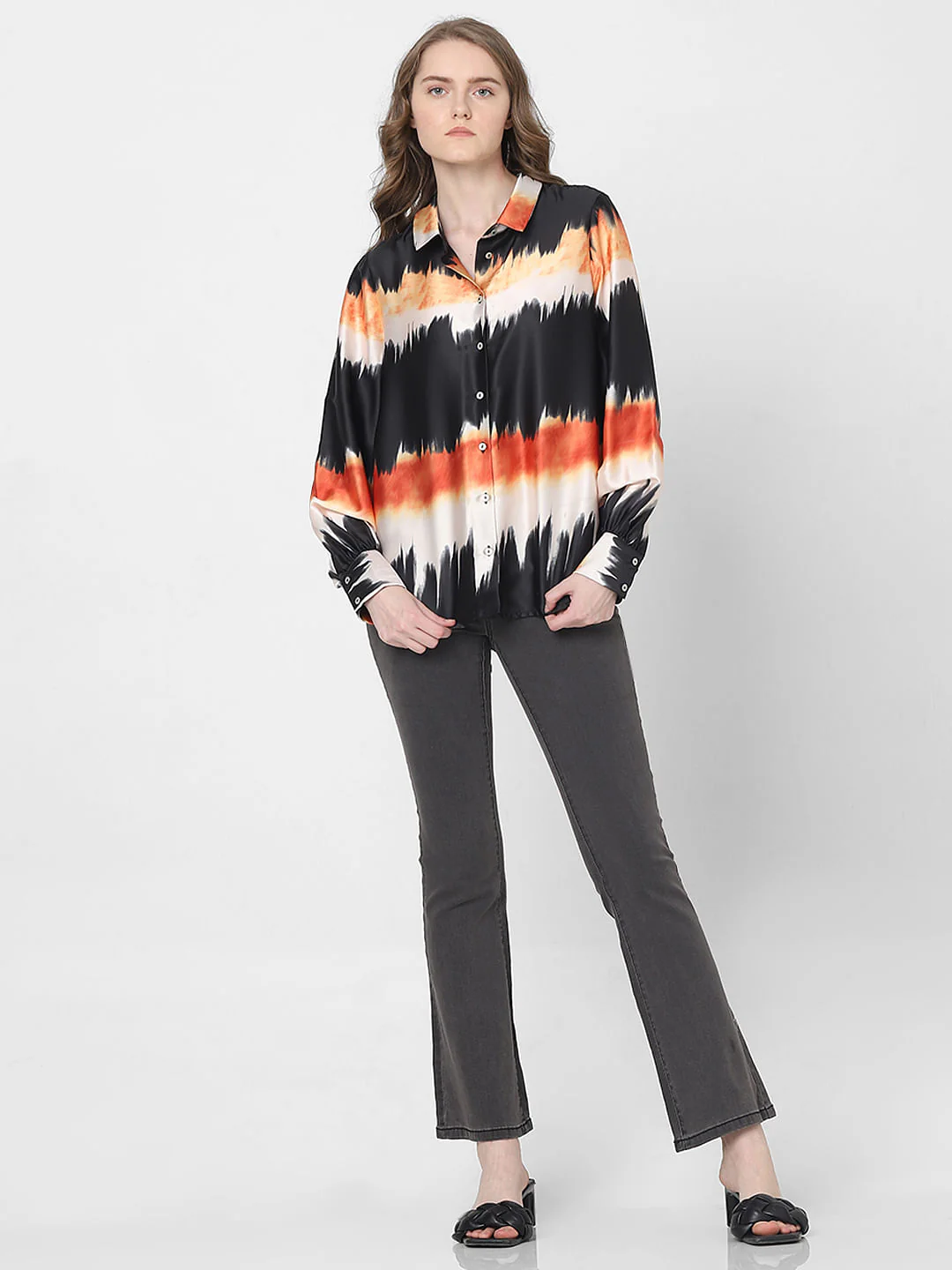 Black Watercolour Printed Shirt - Image 5