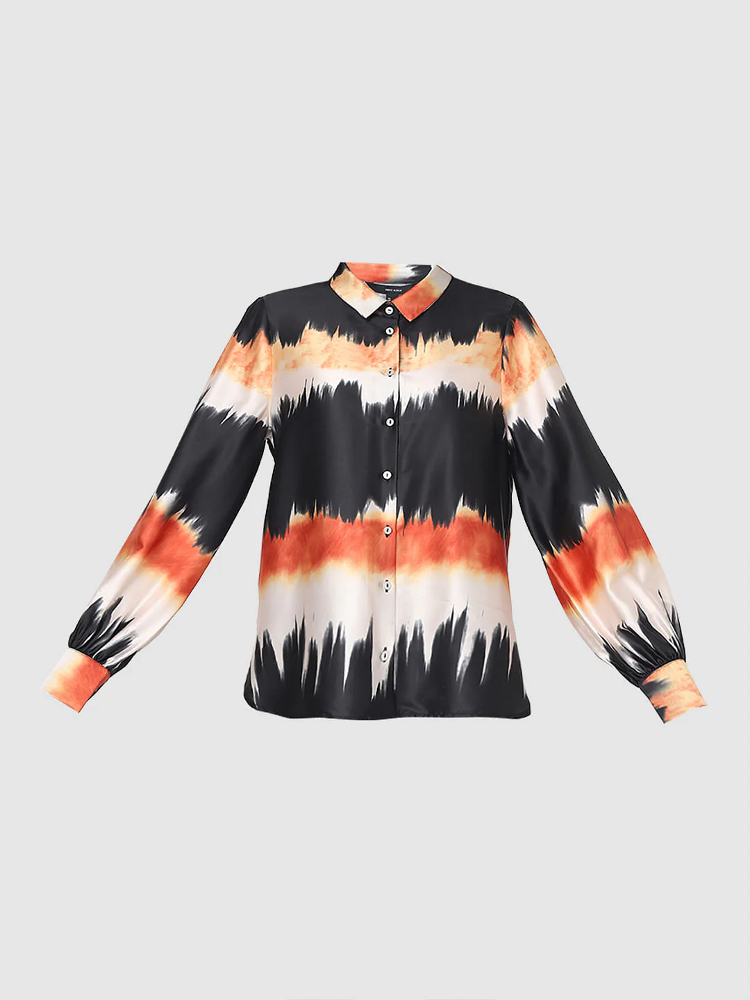 Black Watercolour Printed Shirt - Image 7