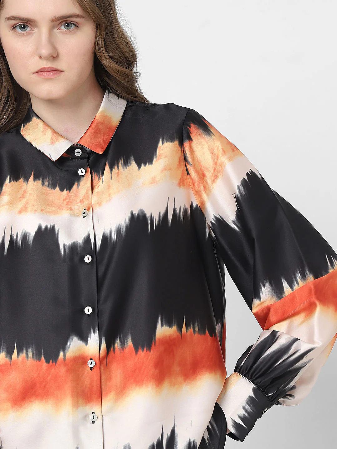 Black Watercolour Printed Shirt - Image 8