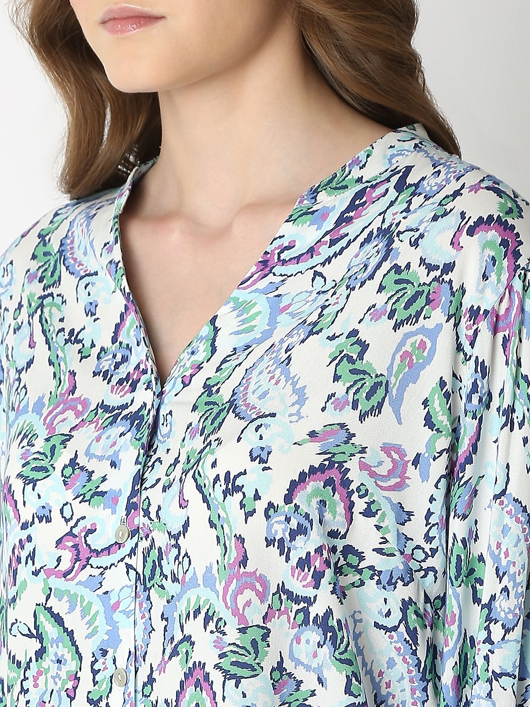 Light Blue Printed Top - Image 8