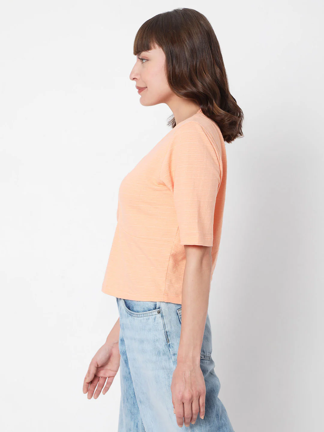 Coral V Neck Top - Image 3