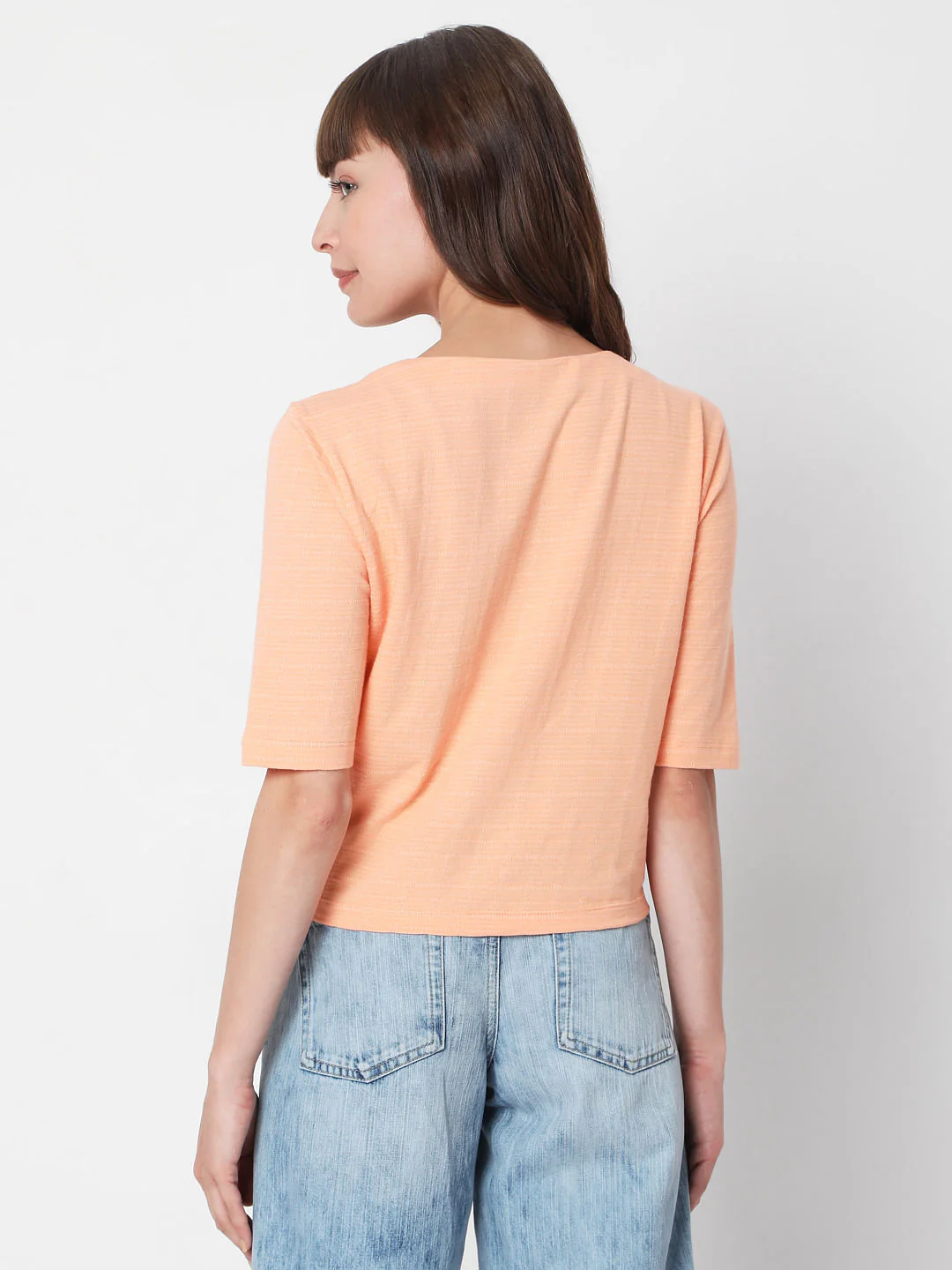Coral V Neck Top - Image 4