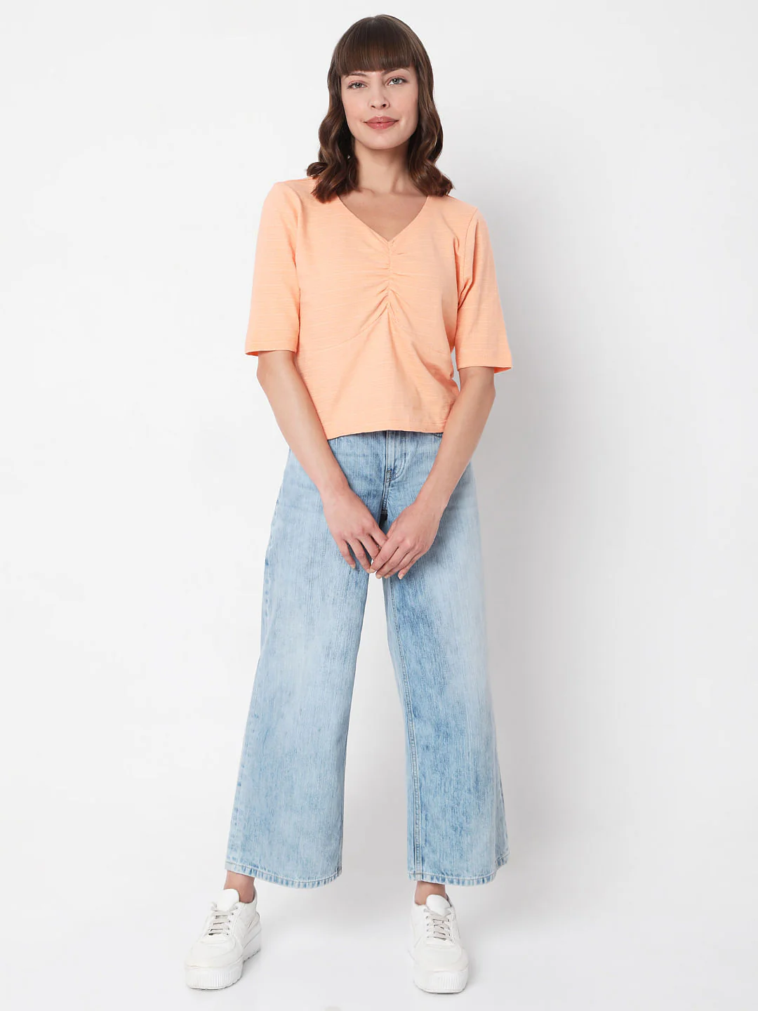 Coral V Neck Top - Image 5