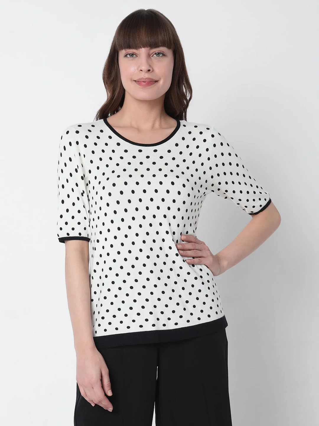 White Polka Dotted Top - Image 2